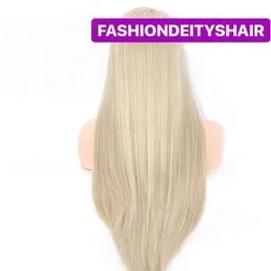 - ?Fiona  22” Light BLONDE  LACE FRONT Wig NEW 22 Inch Blonde Lace Front Wig Human Hair Bone Straight Human  main image 3